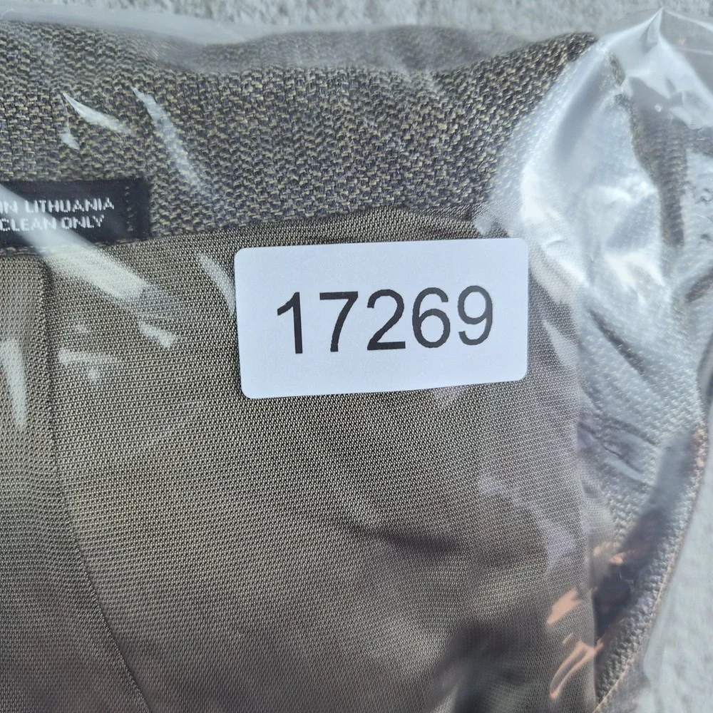 Oscar De la Renta Blazer Jacket 42 S Brown Silk Linen Wool 3 Buttons Sport Coat